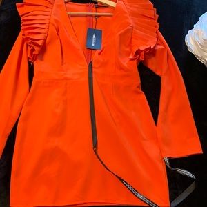 Pretty Little Thing Tangerine Dress, Never Worn